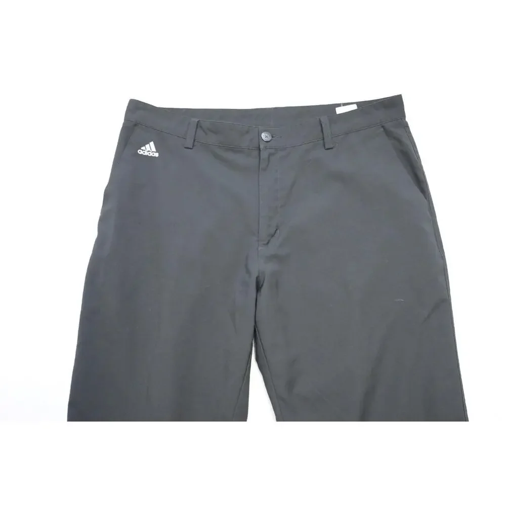 Adidas Golf Pants ClimaLite Black‎ Flat Dry Fitting Athletic Mens Size 36 x 32
